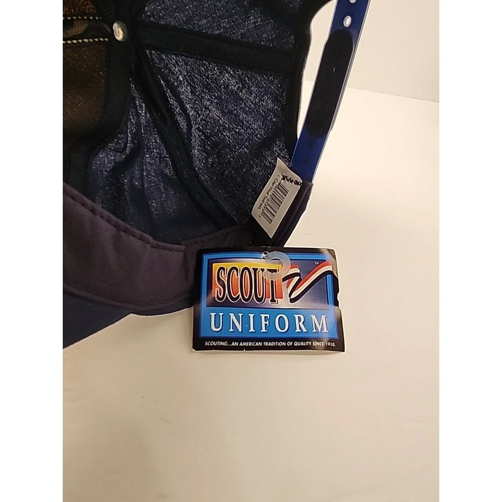 Boy Scouts Of America Uniform Hat Unisex Navy‎ Blue Yellow Red Wolf Patch